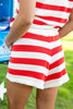 United Muse Striped Ribbed Knit Lounge Shorts