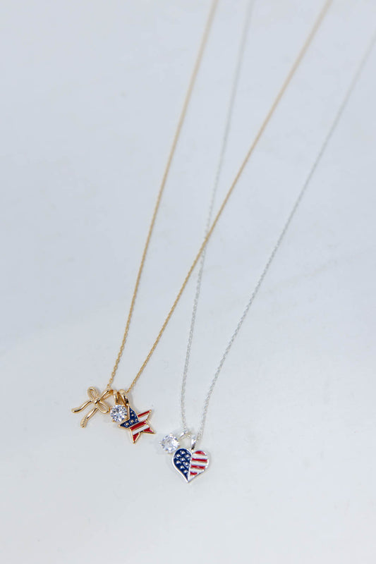 Freedom Stack 5 Piece Charm Necklace