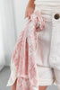 Timeless Bloom Pastel Floral Print Square Scarf