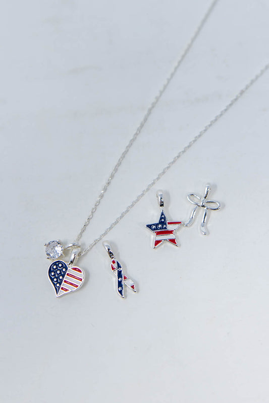 Freedom Stack 5 Piece Charm Necklace