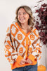 Sweet Spook Halloween Argyle Button Down Cardigan Sweater