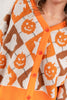 Sweet Spook Halloween Argyle Button Down Cardigan Sweater
