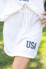 Stars the Limit USA Collared Top And Skirt Set
