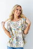 Take Me Away Vintage Floral Boatneck Dolman Sleeve Blouse