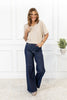 Free Spirit Retro Wide Leg Tummy Control Judy Blue Jeans