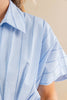 Check You Out Blue Gingham Cotton Blend Blouse