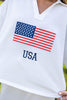Stars the Limit USA Collared Top And Skirt Set