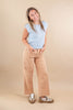 Spark Joy Basketweave Cap Sleeve Cotton Sweater