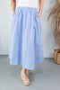Sweet Escape Vertical Striped A-Line Midi Skirt