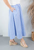 Sweet Escape Vertical Striped A-Line Midi Skirt