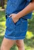 Blue Skies Babe Paperbag Front Tie Denim Shorts