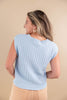 Spark Joy Basketweave Cap Sleeve Cotton Sweater