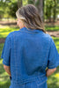 Blue Skies Babe Short Sleeve Denim Button Down Top