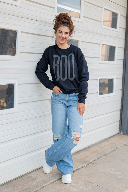 Hidden Gem High Rise Wide Leg Distressed Jeans