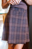 Hidden Desire Wool Blend Faux Wrap Plaid Mini Skirt