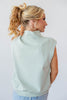 Cloud Nine Half Zip Collared Sleeveless Top