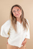 Chic Comfort Wool Blend Short Sleeve Button Down Top