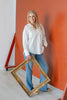 Understated Chic Classic Cotton Button Up Top