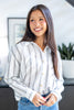 Skyline Stripes Button Down Blouse
