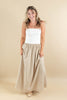 Modern Whisper Two-Tone Cotton Blend Strapless Dress