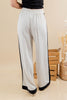 Power Walk Linen Blend Contrast Trim Pants