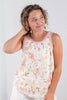 Femme Edge Floral Print Sleeveless Knit Top