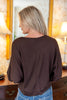 Harvest Glow Boat Neck Balloon Sleeve Knit Top