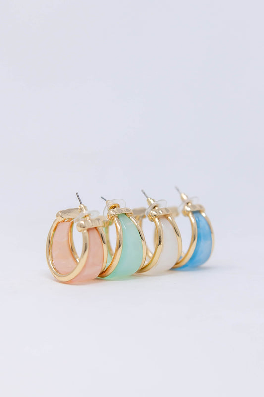 Pop of Color Hoop Earrings