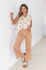Sweet Retreat Lace Trim Floral Print Sleeveless Top