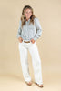 Pure Intent White Patch Pocket Wide Leg Jeans
