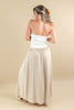 Modern Whisper Two-Tone Cotton Blend Strapless Dress
