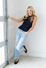 Wrapped In Ease Ruched Mock Neck Sleeveless Top