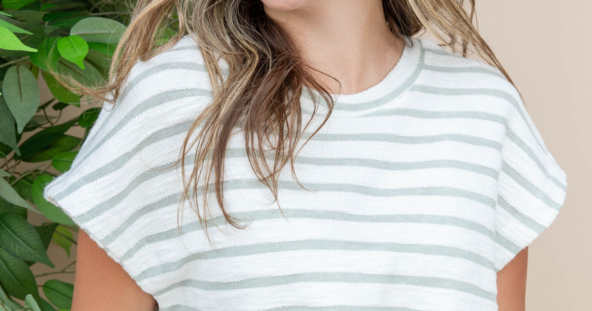 Sprinkle Of Stripes Short Sleeve Top – Charming & Main