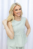Cottage Cutie Sleeveless Peplum Top
