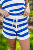 United Muse Striped Ribbed Knit Lounge Shorts