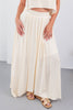 Lighthouse Glow Striped Pleated Maxi Skirt