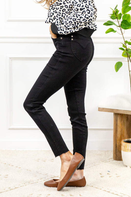 Black Tummy Control Skinny Jeans