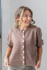 Classic Charm Wool Blend Short Sleeve Cardigan Sweater