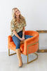 Vintage Charm Brown Paisley Floral Puff Sleeve Blouse
