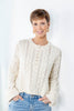 Easy Elegance Cable Knit Henley Sweater