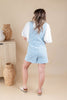 Overall Obsessed Striped Short Overalls