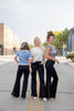 3 LENGTH Midnight Romance Lace Panel Flare Jeans