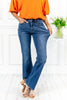 Mid Rise Thermal Bootcut Jeans