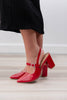 Heavenly Steps Mary Jane Strap Slingback Block Heels