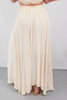 Lighthouse Glow Striped Pleated Maxi Skirt
