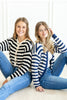 Beauty & Brains Striped Knit Cardigan