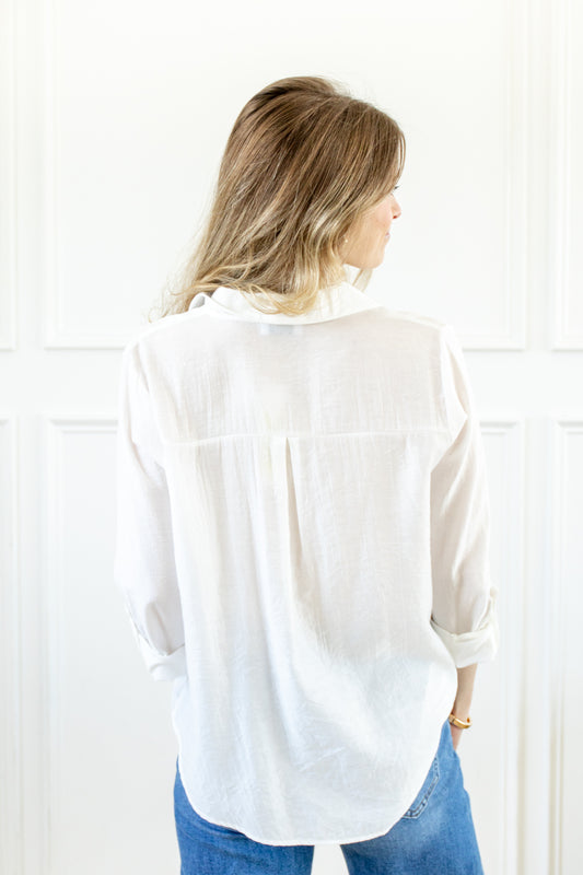 Soho Soirée Button-Up Top