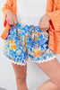 Retro Petal Pop Floral Print Shorts