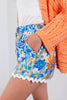 Retro Petal Pop Floral Print Shorts