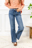 Mid Rise Tummy Control Straight Leg Jeans